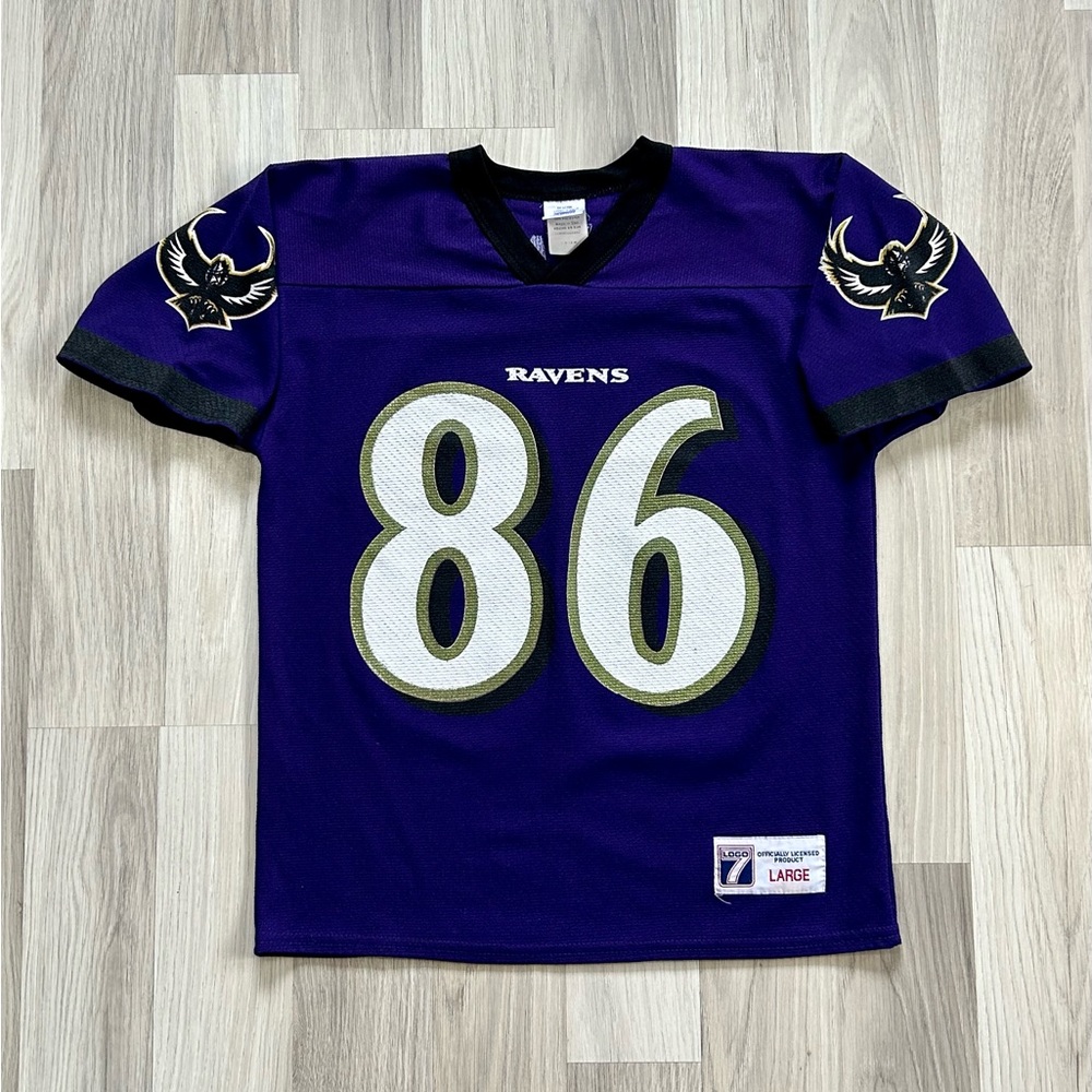VTG Baltimore Ravens Todd Heap Logo7 NFL Jersey Size Youth Medium/Large